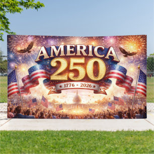 Amerika 250. Jubiläumsfeier – Patriotisch  Banner