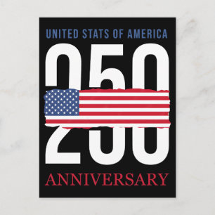 Amerika 250. Jubiläumsfeier Tribut Feiertagspostkarte