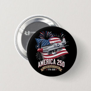Amerika 250. Jubiläumsflugzeug Button