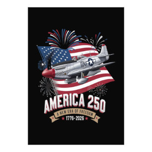 Amerika 250. Jubiläumsflugzeug Fotodruck