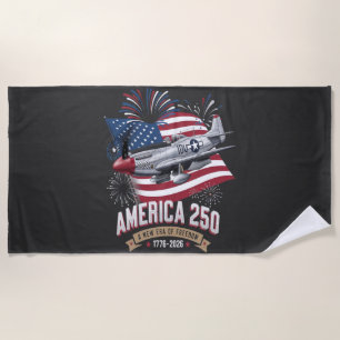 Amerika 250. Jubiläumsflugzeug Strandtuch