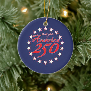 Amerika 250 keramik ornament