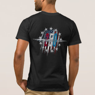 AMERIKA 250 KLASSISCHER RETRO-CHROM-AMERICAN FLAG T-Shirt