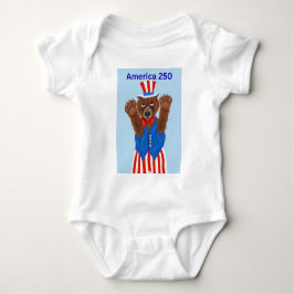  Amerika 250 Onkel Sam Bär  Baby Strampler