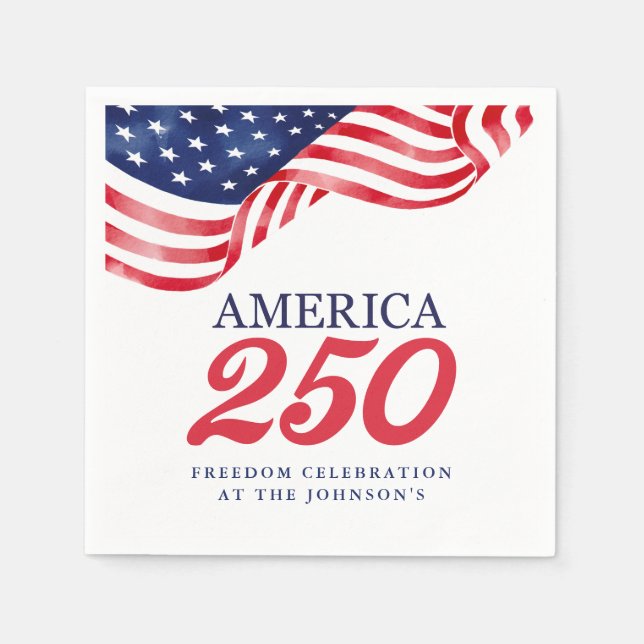 Amerika 250 Patrioti Servietten | 4. Juli  (Vorderseite)