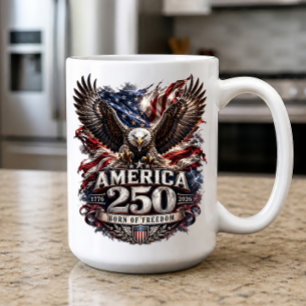 Amerika 250 Patriotische Freiheit Kaffeetasse