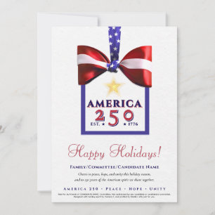Amerika 250 Patriotischer 2026 Kalender Feldzug Feiertagskarte