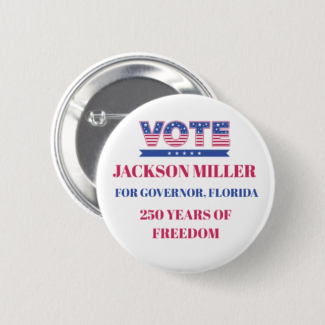 Amerika 250 Politische Kampagne Button (Vorne & Hinten)