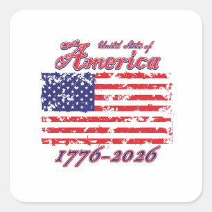 Amerika 250 quadratischer aufkleber