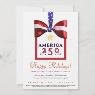 Amerika 250 Rot Patriotisch 2026 Kalender Kampagne Feiertagskarte
