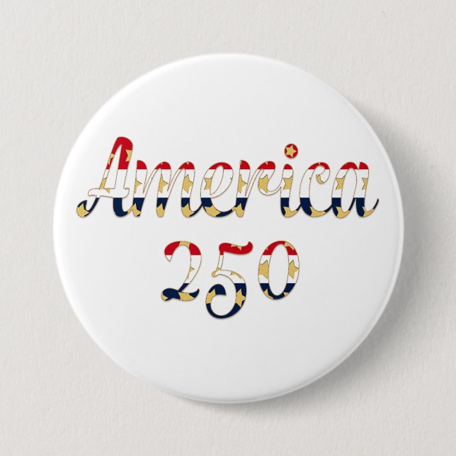 Amerika 250  rot weiß blau gold  button (Vorderseite)