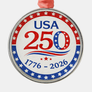 Amerika 250 Semiquincentennial Andenken Ornament Aus Metall