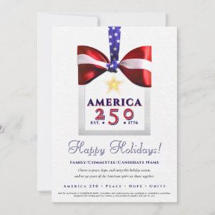 Amerika 250 Silberwahlkampagne 2026 Kalender Feiertagskarte