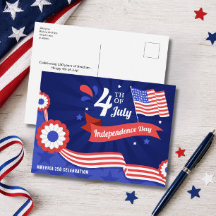 Amerika 250 Unabhängigkeitstagsfeier 2026 Feiertagspostkarte