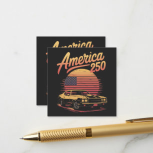 Amerika 250 US Retro Sonnenuntergang Begleitkarte