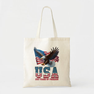 Amerika 250 USA-Flagge Adler Freiheitsfeier Tragetasche