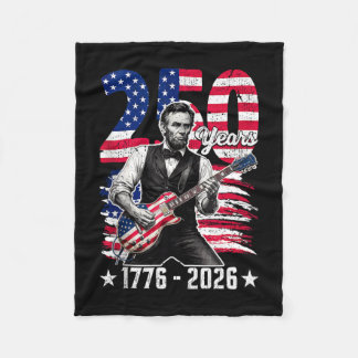 Amerika 250 USA Jahre 1776 2026 Retro Lincoln Fleecedecke