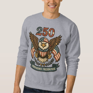 Amerika 250 Weißkopfseeadler Patriotisch Sweatshirt