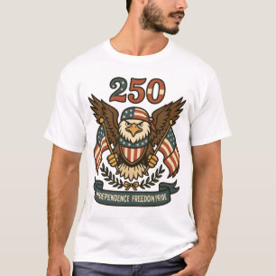 Amerika 250 Weißkopfseeadler Patriotisch T-Shirt