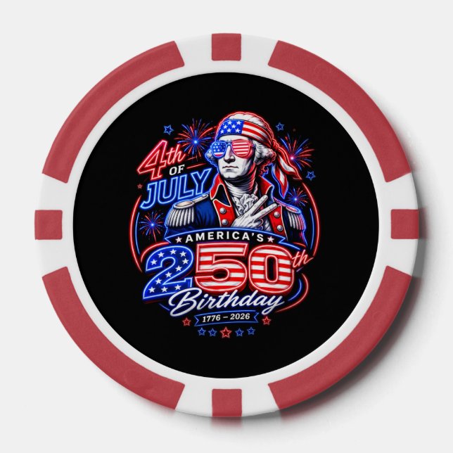 Amerika 250 Zwei Pokerchips (Vorderseite)
