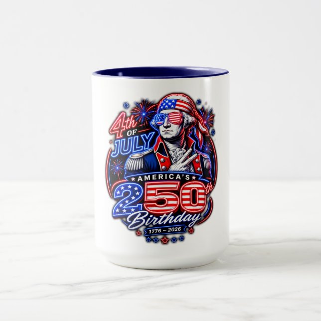 Amerika 250 Zwei Tasse (Zentrum)