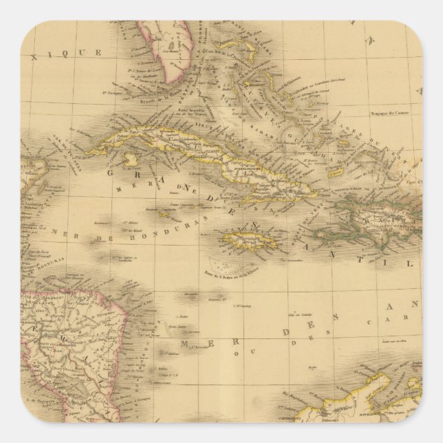 Amerika 2 quadratischer aufkleber (Vorderseite)