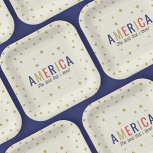 Amerika 4. Juli Dekorationen Pappteller