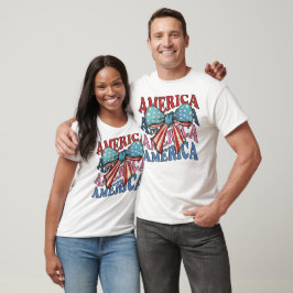 Amerika 4. Juli große Schleife T-Shirt