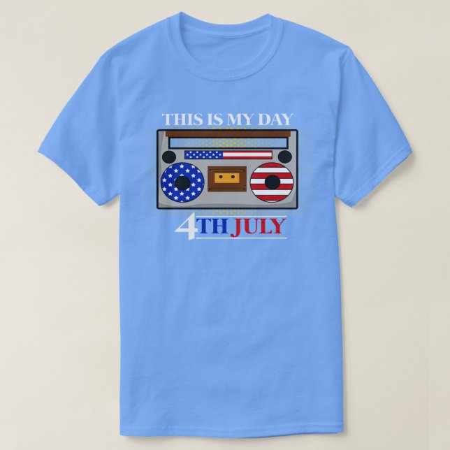 Amerika 4. Juli Patriotischer Urlaub (1) T-Shirt (Design vorne)