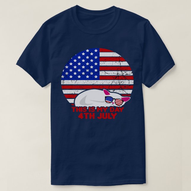 Amerika 4. Juli Patriotischer Urlaub (30) T-Shirt (Design vorne)