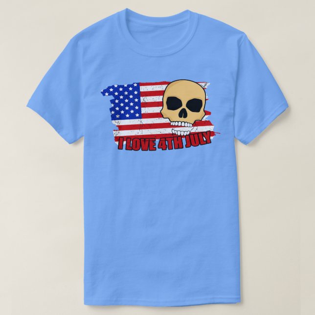 Amerika 4. Juli Patriotischer Urlaub (33) T-Shirt (Design vorne)