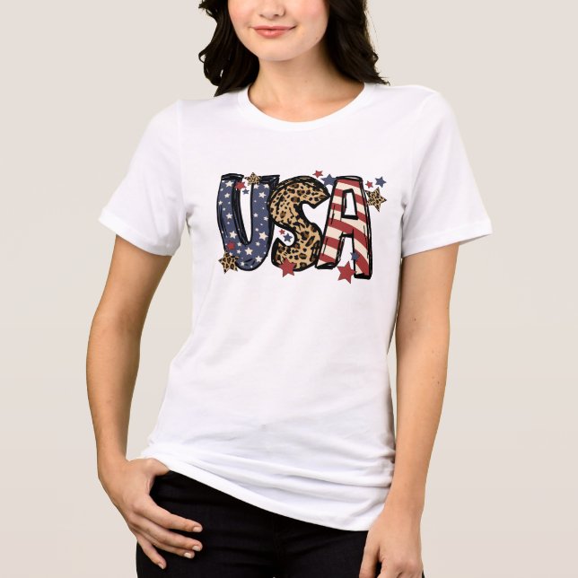 Amerika 4. Juli Tri-Blend Shirt (Vorderseite)