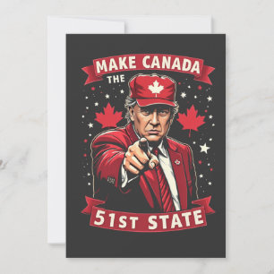 Amerika 51. Staat Kanadischer Amerikaner Dankeskarte
