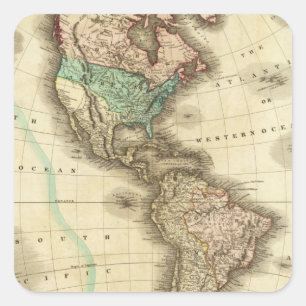 Amerika 5 quadratischer aufkleber