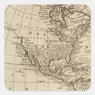 Amerika 6 quadratischer aufkleber