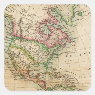 Amerika 8 quadratischer aufkleber