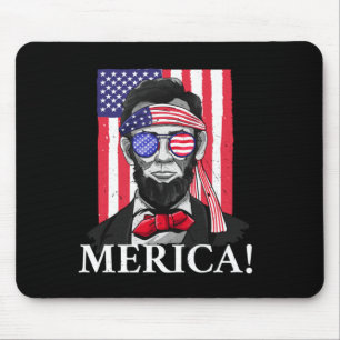 Amerika _ Abe Lincoln 4. Juli Männer Jungen Gesche Mousepad