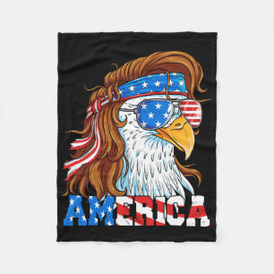 Amerika Adler 4. Juli Mullet American Flag USA Fleecedecke