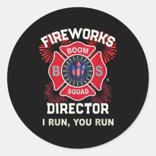 Amerika af Feuerwerksdirektor Laufknalltrupp Runder Aufkleber