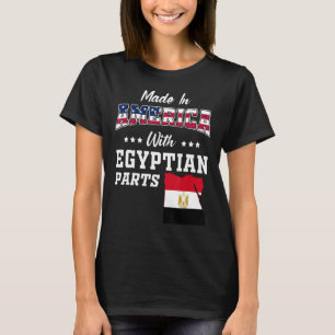Amerika Ägyptische Teile Ägypten Karte USA Flaggen T-Shirt