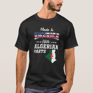 Amerika Algerien Teile Algerien Karte USA Flaggen T-Shirt