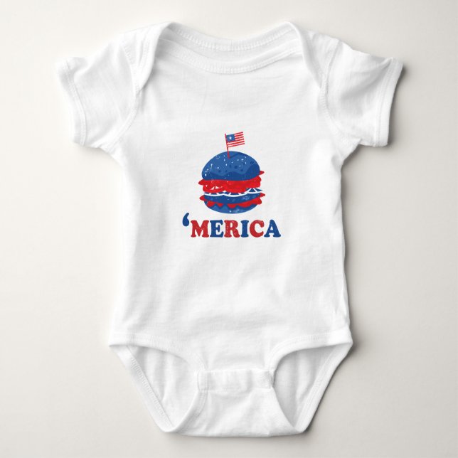 Amerika am 4. Juli Baby Strampler (Vorderseite)