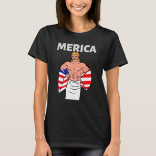 Amerika American Mullet Geschäft vorne Party hinte T-Shirt