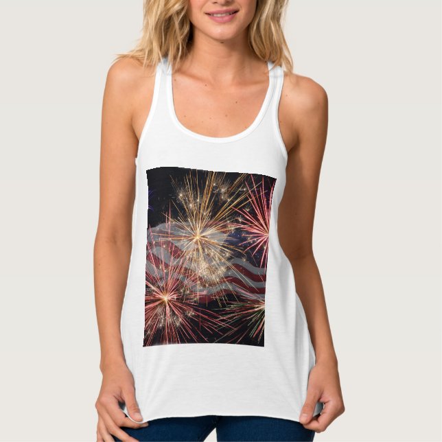 Amerika an der Spitze Tank Top (Vorderseite)