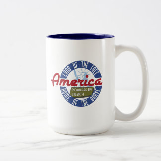 Amerika: Angetrieben durch Freiheit - Kaffee-Tasse Zweifarbige Tasse