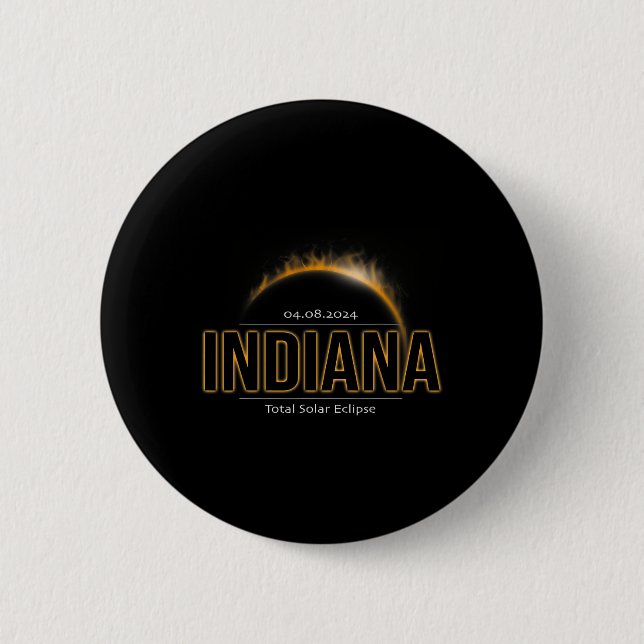 Amerika April 2024 Pfad der Totality Solar Eclipse Button (Vorderseite)