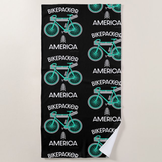 Amerika auf dem Bikepack Strandtuch (Vorderseite)