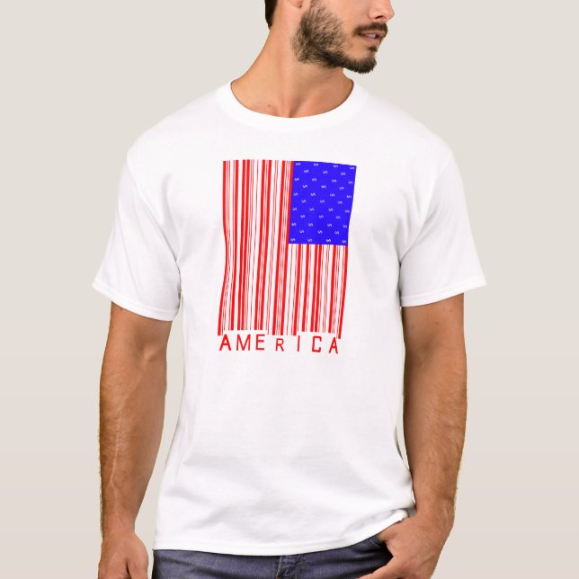 Amerika-Barcode-Shirt T-Shirt (Vorderseite)