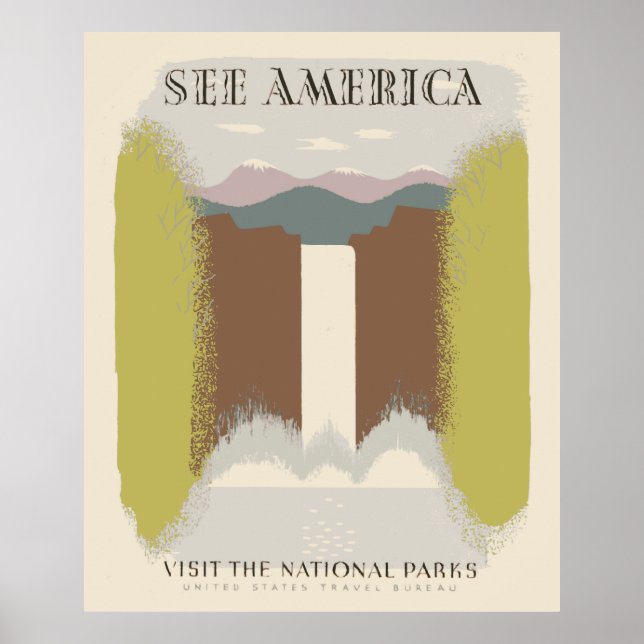 Amerika besuchen Nationalparks Poster (Vorne)