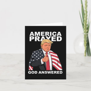 Amerika betete Gott, antwortete Trump Karte